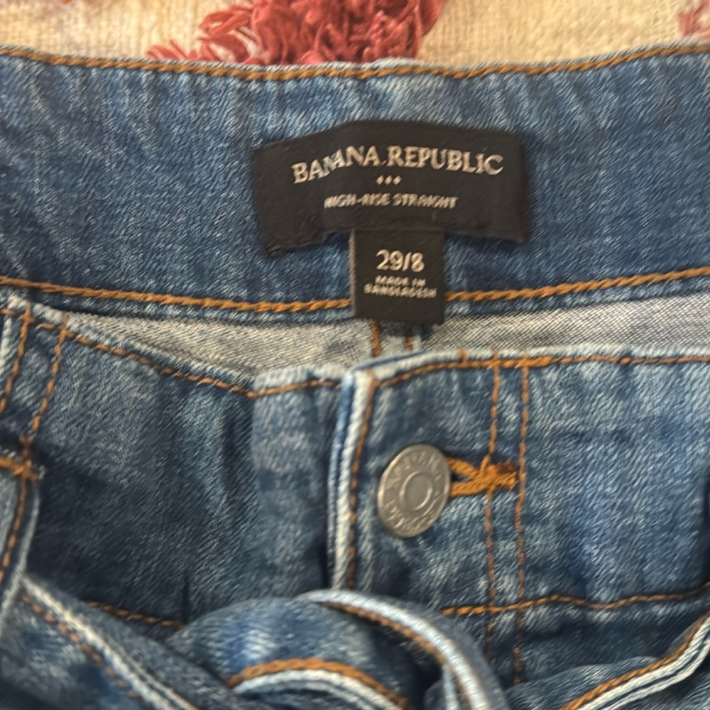 Banana Republic Classic Blue Denim Jeans high rise straight